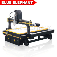 Jinan Blue Elephant 1324 Stone CNC Router with Big Rotary Axis, 4 Axis Wood CNC Machine for Cabinet